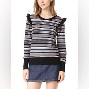 Joie Striped Cais C Wool/Cashmere Sweater N243-44